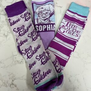 Golden Girls Purple and Gray Socks Set